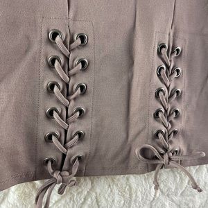 Taupe Mini Skirt with Tied Details from Windsor **BRAND NEW WITH TAGS**